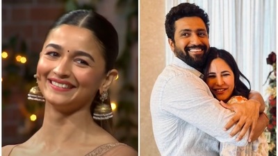 Alia Bhatt burst into laughter as Krushna Abhishek made a reference to Vicky Kaushal and Katrina Kaif’s recent wedding. Alia Bhatt burst into laughter as Krushna Abhishek made a reference to Vicky Kaushal and Katrina Kaif’s recent wedding.