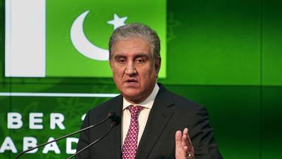 Pakistan foreign minister Shah Mahmood Qureshi said India can attend the Saarc Summit hosted by Islamabad virtually if Indian leaders did not want to come to Pakistan to attend the event (AP) Pakistan foreign minister Shah Mahmood Qureshi said India can attend the Saarc Summit hosted by Islamabad virtually if Indian leaders did not want to come to Pakistan to attend the event (AP)