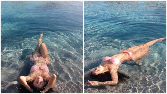 Disha Patani is currently having a gala time in the Maldives. The Baaghi 2 actor kickstarted her New Year by relaxing on the beautiful beaches. In her recent Instagram photos, the actor can be seen grabbing eyeballs in a pink swimsuit.(Instagram/@dishapatani) Disha Patani is currently having a gala time in the Maldives. The Baaghi 2 actor kickstarted her New Year by relaxing on the beautiful beaches. In her recent Instagram photos, the actor can be seen grabbing eyeballs in a pink swimsuit.(Instagram/@dishapatani)