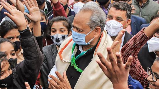 Rajasthan chief minister Ashok Gehlot said he didn’t think that the home minister could use offensive language for the prime minister (PTI)