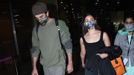 Ranbir Kapoor and Alia Bhatt were spotted at the Mumbai airport on Monday. (Varinder Chawla)