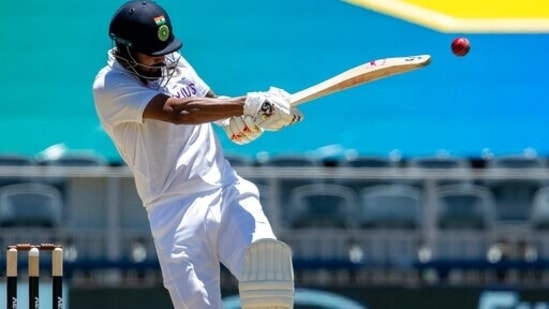 India's batsman KL Rahul plays a shot during the first day of the 2nd Test Cricket match between South Africa and India at the Wanderers stadium in Johannesburg, South Africa, Monday, Jan. 3, 2022. (AP Photo/Themba Hadebe)(AP)