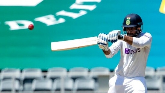 India's batsman Hanuma Vihari plays a high ball during the first day of the 2nd Test Cricket match between South Africa and India at the Wanderers stadium in Johannesburg, South Africa, Monday, Jan. 3, 2022. (AP Photo/Themba Hadebe)(AP)