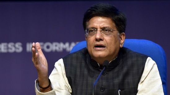 Union minister Piyush Goyal said that India's Missions abroad have reacted very well to PM Modi's clarion call for 'Local Goes Global: Make In India For the World'.(Sanjeev Verma/HT PHOTO)