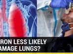 OMICRON LESS LIKELY TO DAMAGE LUNGS?