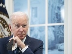 US President Joe Biden at a virtual meeting about reducing the costs of meat through increased competition in the meat.(AFP) US President Joe Biden at a virtual meeting about reducing the costs of meat through increased competition in the meat.(AFP)