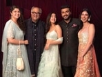 Arjun Kapooor with Anshula, Janhvi, Khushi and Boney Kapoor. Arjun Kapooor with Anshula, Janhvi, Khushi and Boney Kapoor.