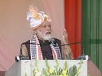 Prime Minister Narendra Modi addresses a gathering in Imphal after inaugurating and laying foundation stone of multiple projects. (Screengrab/Narendra Modi Twitter) Prime Minister Narendra Modi addresses a gathering in Imphal after inaugurating and laying foundation stone of multiple projects. (Screengrab/Narendra Modi Twitter)