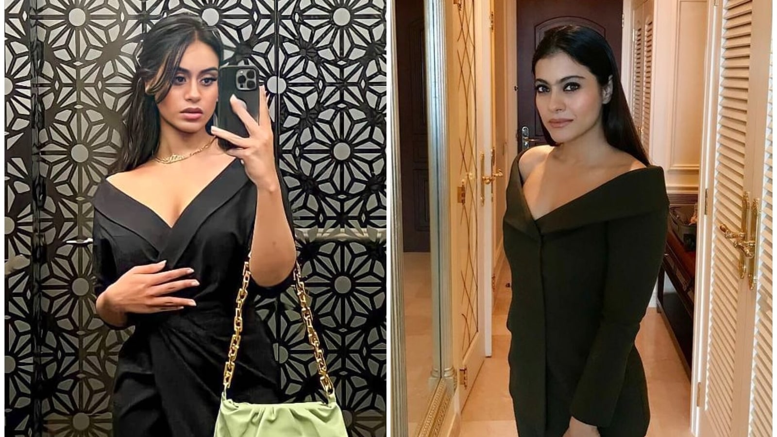 Kajol Devgan X Xnxx - Nysa takes inspiration from mom Kajol for new photo, poses in off-shoulder  dress | Bollywood - Hindustan Times