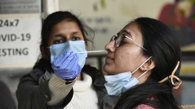 A total of 41 Covid cases have been reported from Dayanand Medical College and Hospital (DMCH)’s nursing college at Malakpur, Ludhiana, where first-year students have tested positive. (HT File/Representational image)