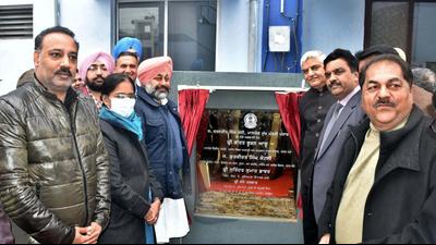 Cabinet minister Gurkirat Singh Kotli and MLA Sanjay Talwar inaugurate the Focal Point effluent treatment plant in Ludhiana on Tuesday. (HT Photo) Cabinet minister Gurkirat Singh Kotli and MLA Sanjay Talwar inaugurate the Focal Point effluent treatment plant in Ludhiana on Tuesday. (HT Photo)