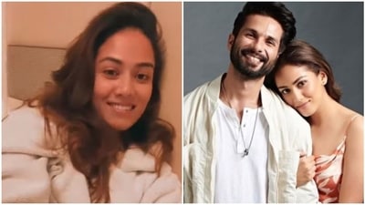 Mira Rajput wore an outfit of Shahid Kapoor and shared a video. Mira Rajput wore an outfit of Shahid Kapoor and shared a video.