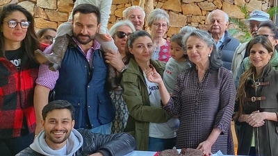 Soha Ali Khan, Kareena Kapoor, Saif Ali Khan, Sharmila Tagore, Kunal Kemmu and Saba Ali Khan. Soha Ali Khan, Kareena Kapoor, Saif Ali Khan, Sharmila Tagore, Kunal Kemmu and Saba Ali Khan.