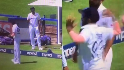 Jasprit Bumrah's impersonation of R Ashwin's action was spot on.&nbsp; (Twitter)