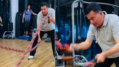 A video of Sham Kaushal doing rope exercise is doing rounds on the Internet. (Instagram) A video of Sham Kaushal doing rope exercise is doing rounds on the Internet. (Instagram)