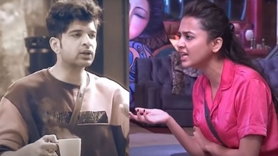 Karan Kundrra and Tejasswi Prakash got into an ugly fight on Bigg Boss 15. Karan Kundrra and Tejasswi Prakash got into an ugly fight on Bigg Boss 15.