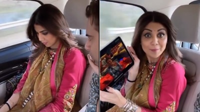 Shilpa Shetty, Rajiv Adatia visit Shirdi. (Instagram) Shilpa Shetty, Rajiv Adatia visit Shirdi. (Instagram)