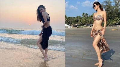 Mouni Roy's vacation pictures are proof she can't have enough of the sun and sand during her beach holiday. Mouni Roy's vacation pictures are proof she can't have enough of the sun and sand during her beach holiday. 