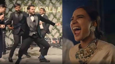 Rajkummar Rao sang Maeri at his wedding reception while Patralekhaa cheered him on. Rajkummar Rao sang Maeri at his wedding reception while Patralekhaa cheered him on. 