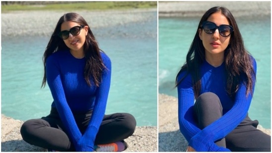 Sharing a bunch of pictures on her Instagram handle, Sara Ali Khan captioned her post, "Major mountain missing. Especially the sun kissing."(Instagram/@saraalikhan95)