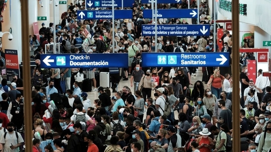 General view of the passenger check-in area as the coronavirus disease (Covid-19) pandemic continues at the international airport in Cancun, Mexico, on January 3, 2022.&nbsp;(Representational Image / REUTERS)