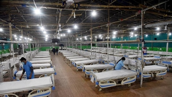 The Centre has advised states and UTs to commence setting up makeshift hospitals to increase availability of beds in view of rising Covid-19 cases in India. (ANI)