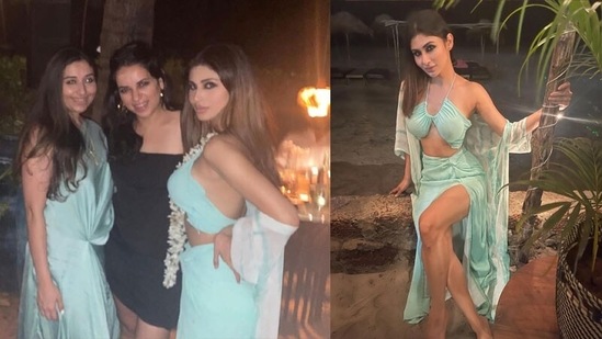 Mouni Roy turned on her bohemian vibe as she partied around a bonfire during her vacation.&nbsp;