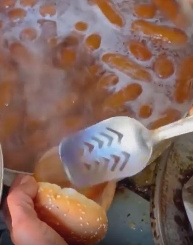 Gulab Jamun inside a bun. Gulab Jamun inside a bun.