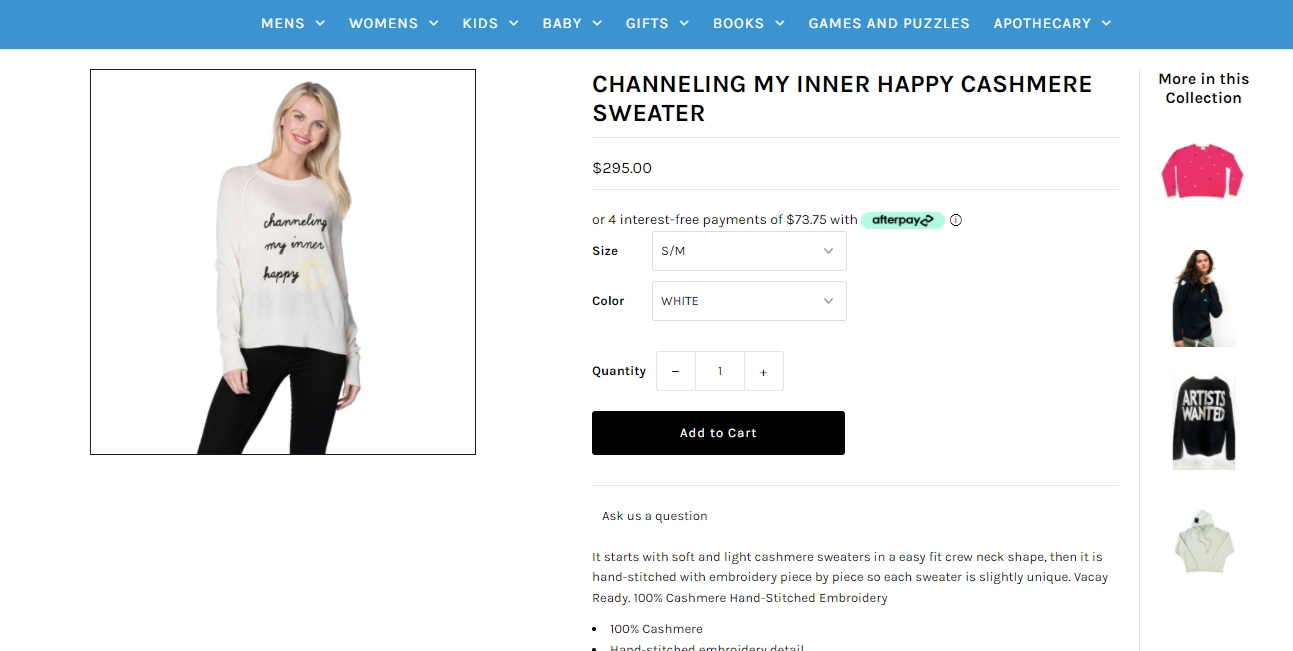 The Channeling My Inner Happy Cashmere Sweater. (kitsonlosangeles.com)