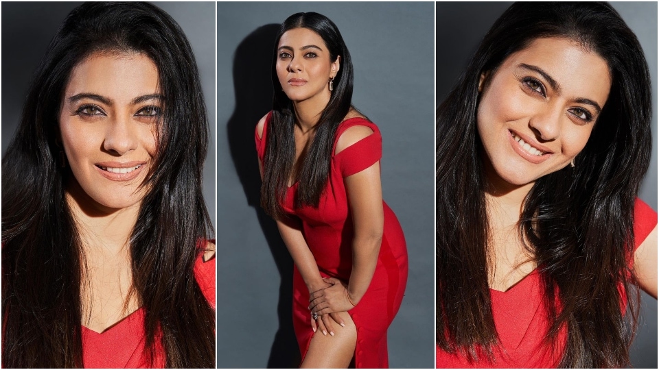 Kajol burns up the internet in hot red gown with thigh-slit: Pics here ...