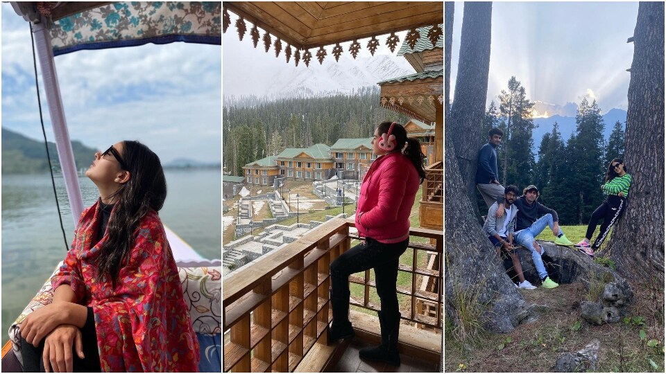 Sara Ali Khan enjoys the view in Kashmir.