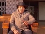 Dharmendra at his Lonavala farmhouse.