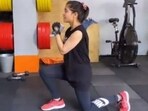 Shweta Tripathi's 'explosive start of the week' is with lunges(Instagram/@tridevpandey)