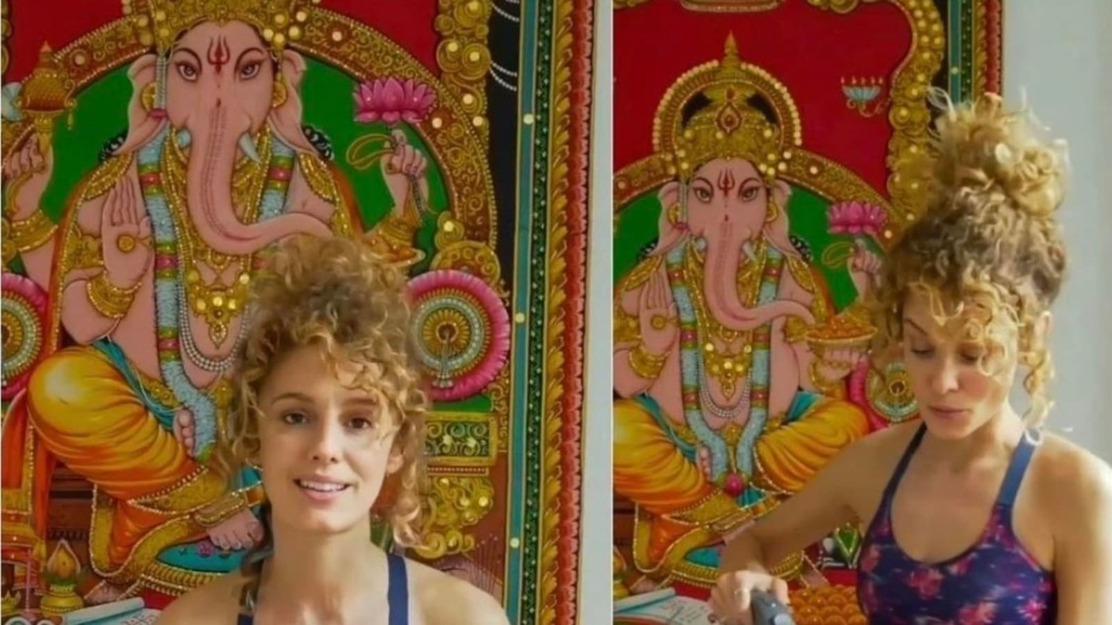 Stockholm Money Heist, también conocida como Esther Acebo, revela la pintura de Lord Ganesha en su casa |  Hollywood