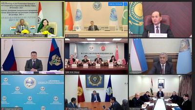 The 19th meeting of Prosecutors General of Shanghai Cooperation Organisation (SCO) member states, held on October 29, 2021. (PTI) The 19th meeting of Prosecutors General of Shanghai Cooperation Organisation (SCO) member states, held on October 29, 2021. (PTI)