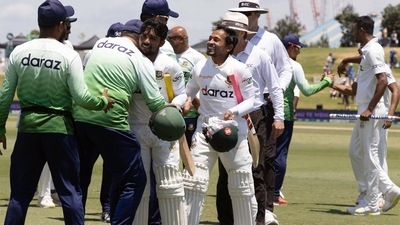 Bangladesh players celebrate their victory against New Zealand. (ANI) Bangladesh players celebrate their victory against New Zealand. (ANI)
