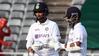 Cheteshwar Pujara and Ajinkya Rahane on the Day 3 of the 2nd Test between India and South Africa (ANI)