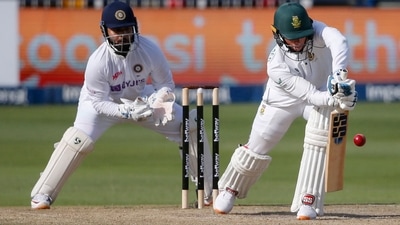Rassie van der Dussen plays a shot as Rishabh Pant looks on during Day 3 of the second Test (Twitter) Rassie van der Dussen plays a shot as Rishabh Pant looks on during Day 3 of the second Test (Twitter)
