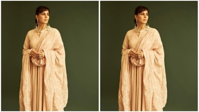 Styled by fashion stylist Radhika Mehra, Kirti wore her hair in a ponytail as she posed for the cameras. (Instagram/@iamkirtikulhari)