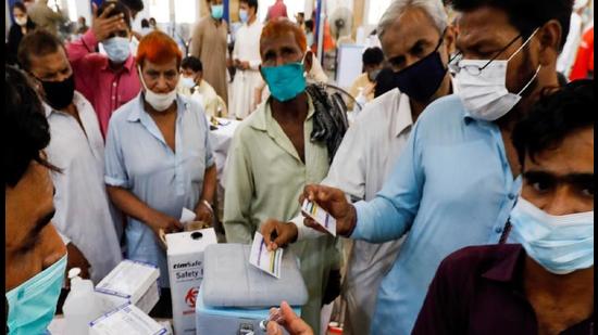 The biggest spike comes after positivity rate of Punjab covid cases has also touched 7.95%; there were four death on Wednesday. (HT FILE PHOTO) The biggest spike comes after positivity rate of Punjab covid cases has also touched 7.95%; there were four death on Wednesday. (HT FILE PHOTO)