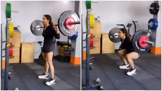 Sanya Malhotra is weightlifting through the week like this...(Instagram/@sanyamalhotra_)