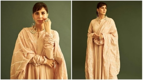 Kirti Kulhari is currently awaiting the release of her upcoming web series Human. The actor, who is busy with the promotions of the series, shared a set of pictures on her Instagram profile on Wednesday, and proved that she is the epitome of elegance. In a rose gold kurta set, Kirti posed for the pictures and made her way right into our hearts.(Instagram/@iamkirtikulhari)