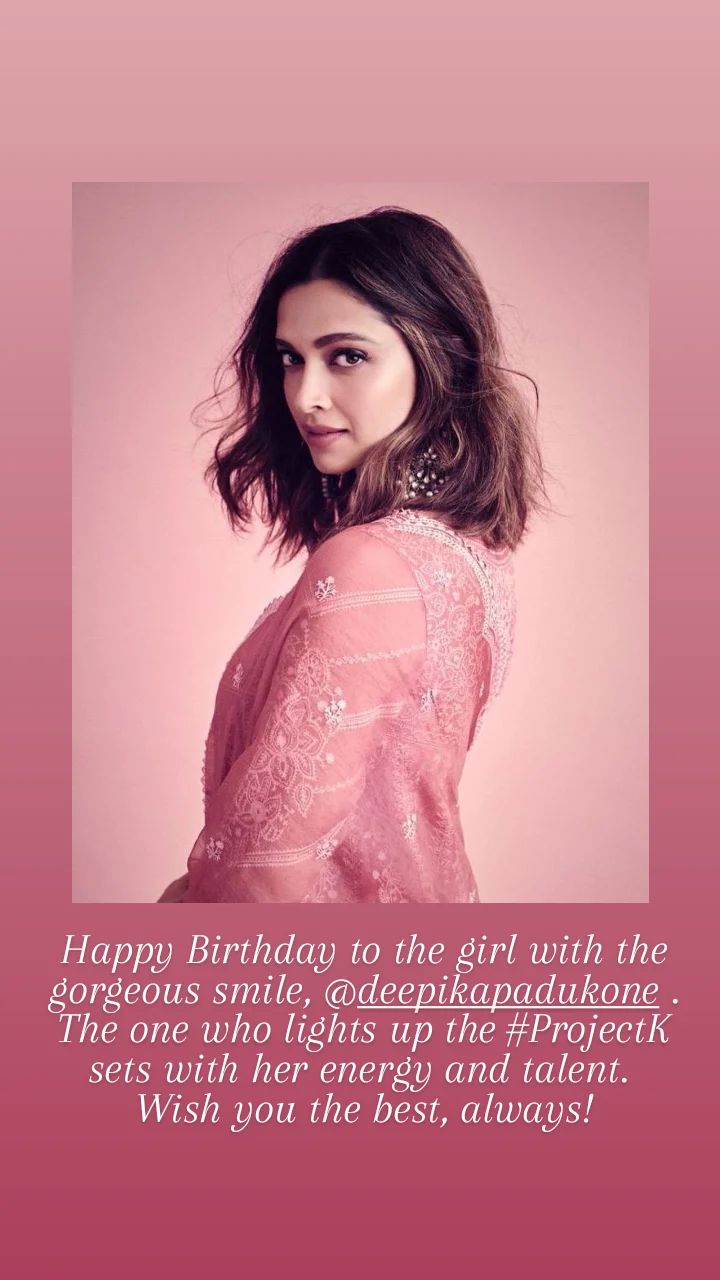 Prabhas wishes Deepika Padukone. Prabhas wishes Deepika Padukone.