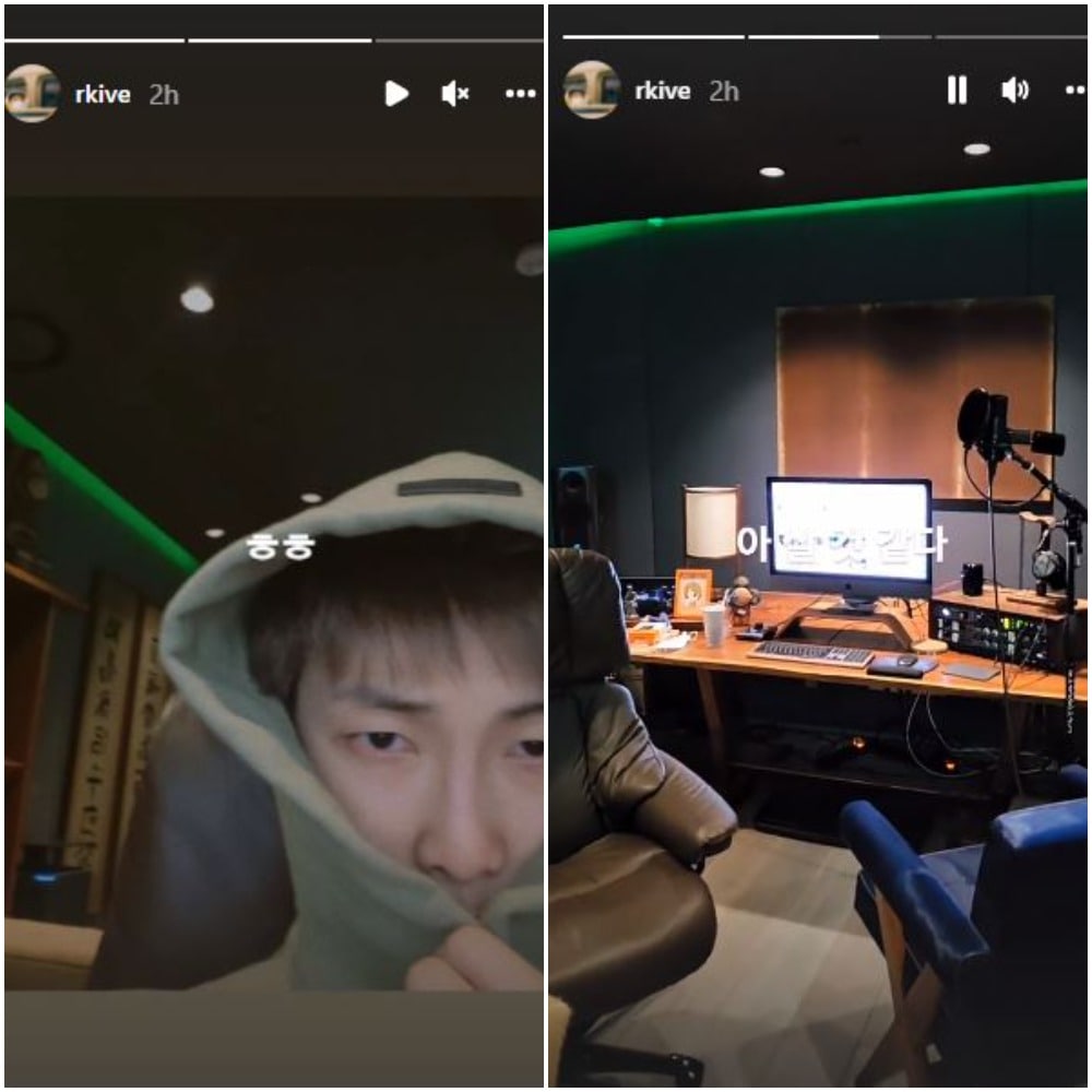 RM gave a glimpse of his studio.