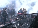 Fire broke out in Delhi's Lajpat Rai market (ANI photo) Fire broke out in Delhi's Lajpat Rai market (ANI photo)