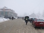 A view of Tangmarg as the higher reaches of Jammu and Kashmir receives heavy snowfall, in Baramulla on Wednesday. (ANI Photo) A view of Tangmarg as the higher reaches of Jammu and Kashmir receives heavy snowfall, in Baramulla on Wednesday. (ANI Photo)