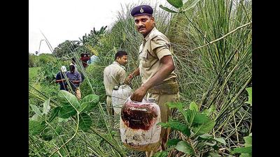 Police destroy several illicit liquor cans. In November 2021, Bihar witnessed a series of hooch tragedies in rural areas of Gopalganj, West Champaran, Samastipur and Muzaffarpur districts (PTI file photo) Police destroy several illicit liquor cans. In November 2021, Bihar witnessed a series of hooch tragedies in rural areas of Gopalganj, West Champaran, Samastipur and Muzaffarpur districts (PTI file photo)