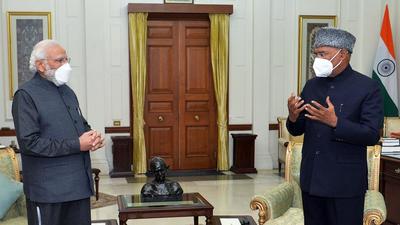 Prime Minister Narendra Modi met President Ram Nath Kovind on Thursday and briefed him about the security lapse. (ANI)