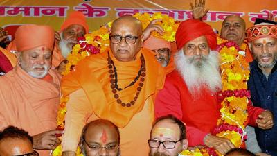 The Dharma Sansad religious convention was held from December 17-19 at Ved Niketan Ashram in Haridwar. (Rameshwar Gaur)