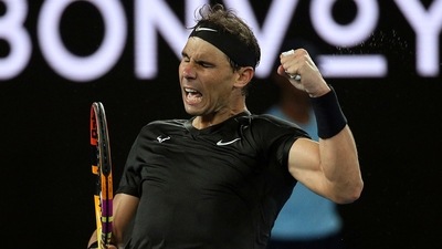 Melbourne: Melbourne: Rafael Nadal of Spain reacts to winning his singles match against Ricardas Berankis of Lithuania at Summer Set tennis tournament ahead of the Australian Open in Melbourne, Australia. (AP)